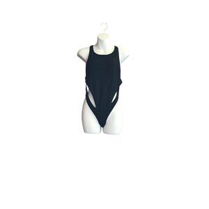 NWT PrettyLittleThing Black Backless Swimsuit